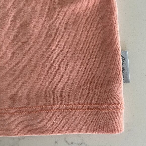 Eddie Bauer Casual Lg Sleeve Crew Neck Cotton Poly Drop Shoulder Top Peach Sz M - Picture 4 of 10